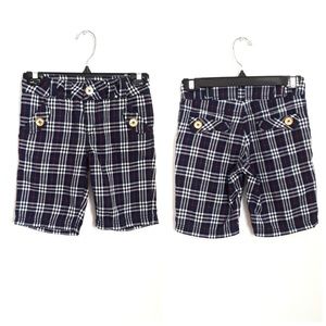 Disney Plaid Bermuda Shorts Girls Size 8